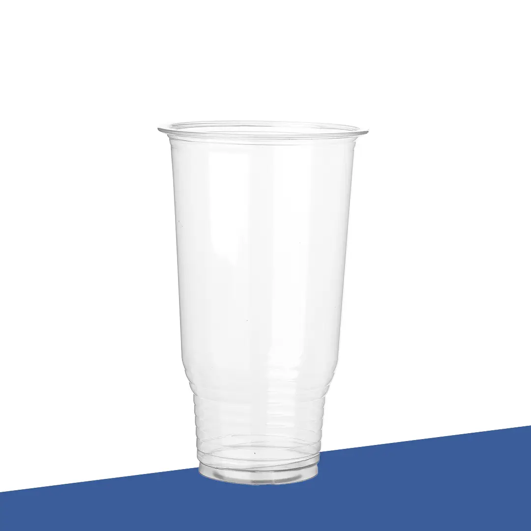 32oz Clear Cups printed for a UK food business