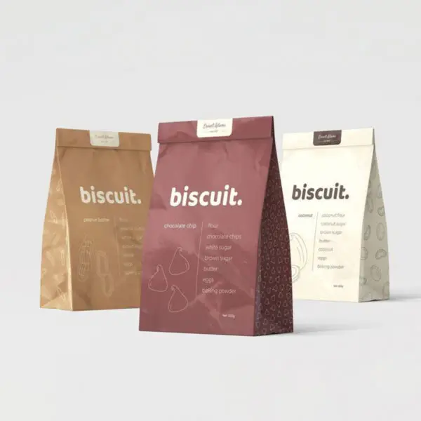 Custom Cookie Bags printed for a UK food business