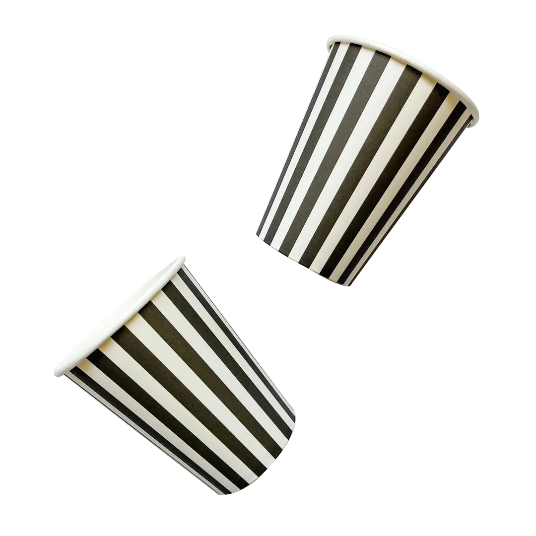 Black Paper Cups printed for a UK food business