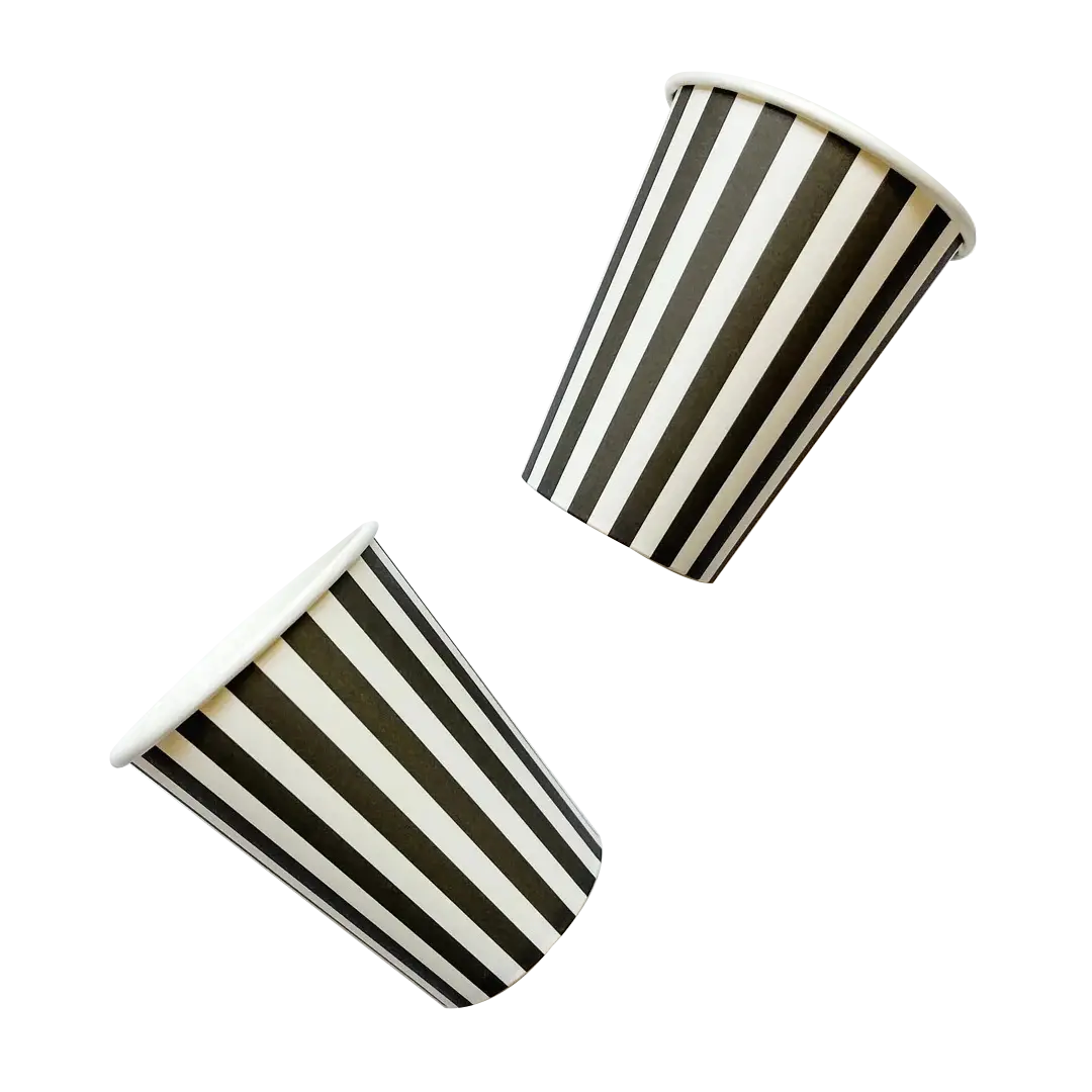 Black Paper Cups printed for a UK food business