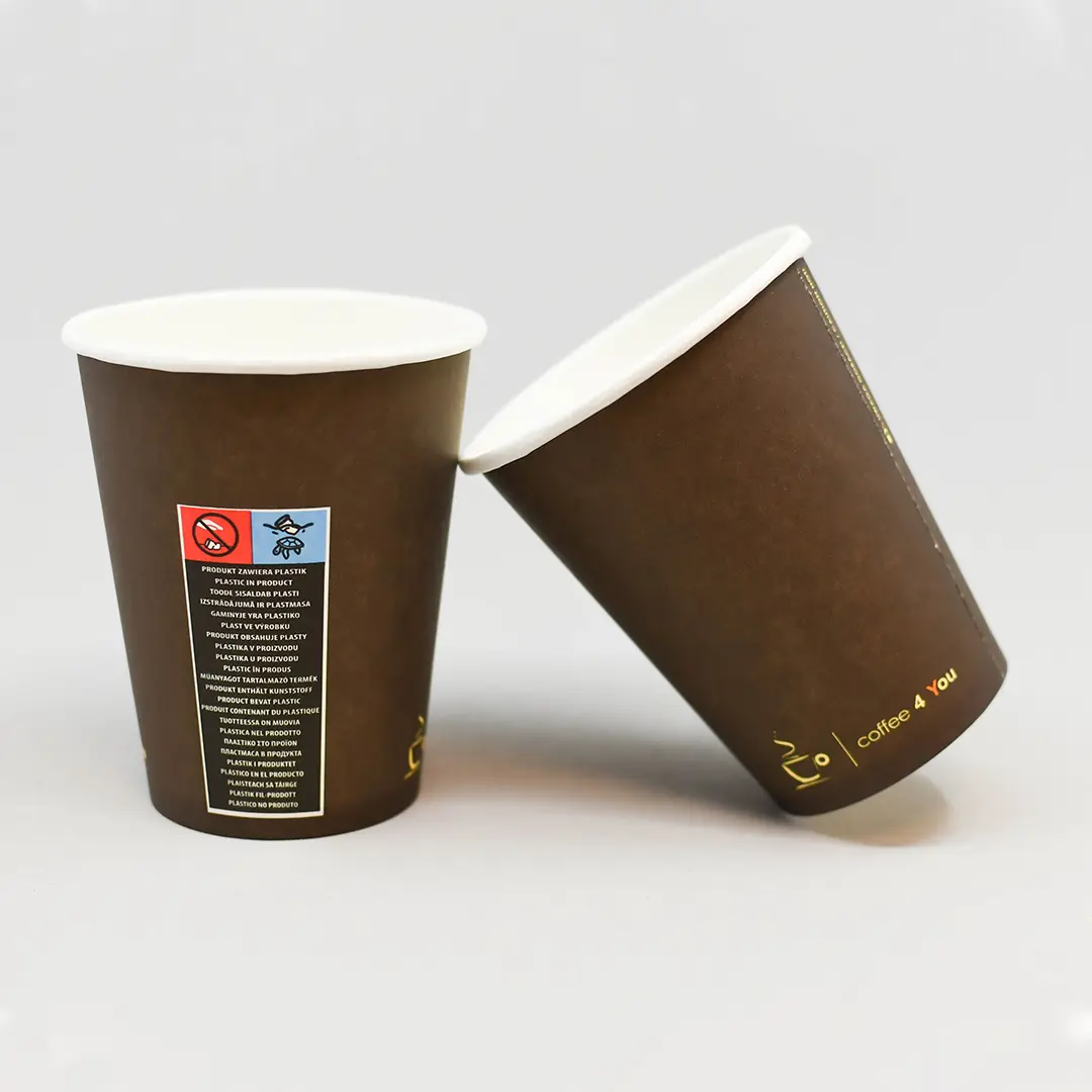 Brown Paper Cups printed for a UK food business