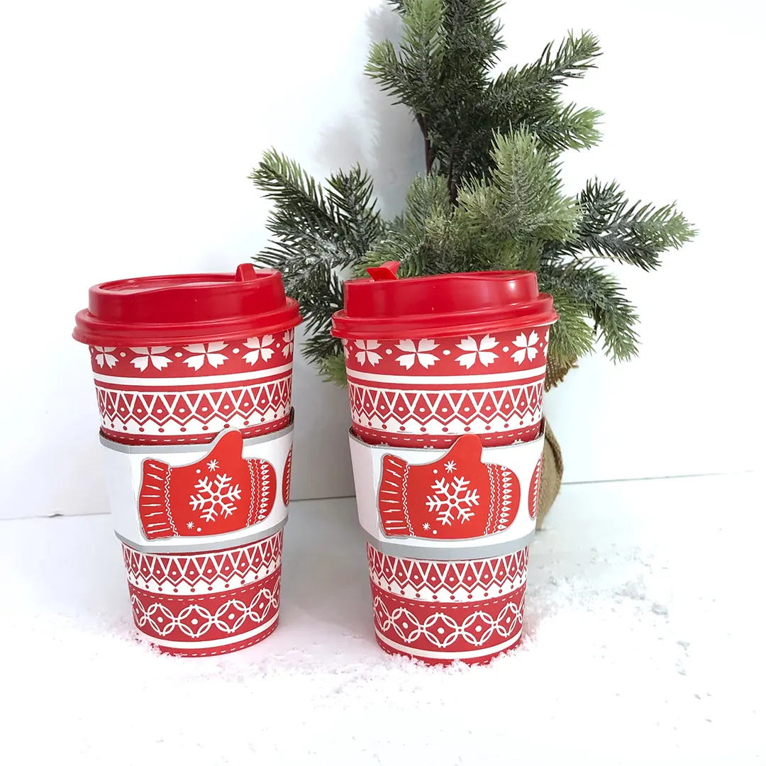 Christmas Coffee Cups printed for a UK food business