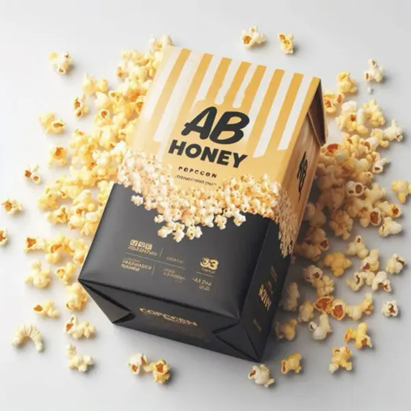 Custom Popcorn Bags printed for a UK food business