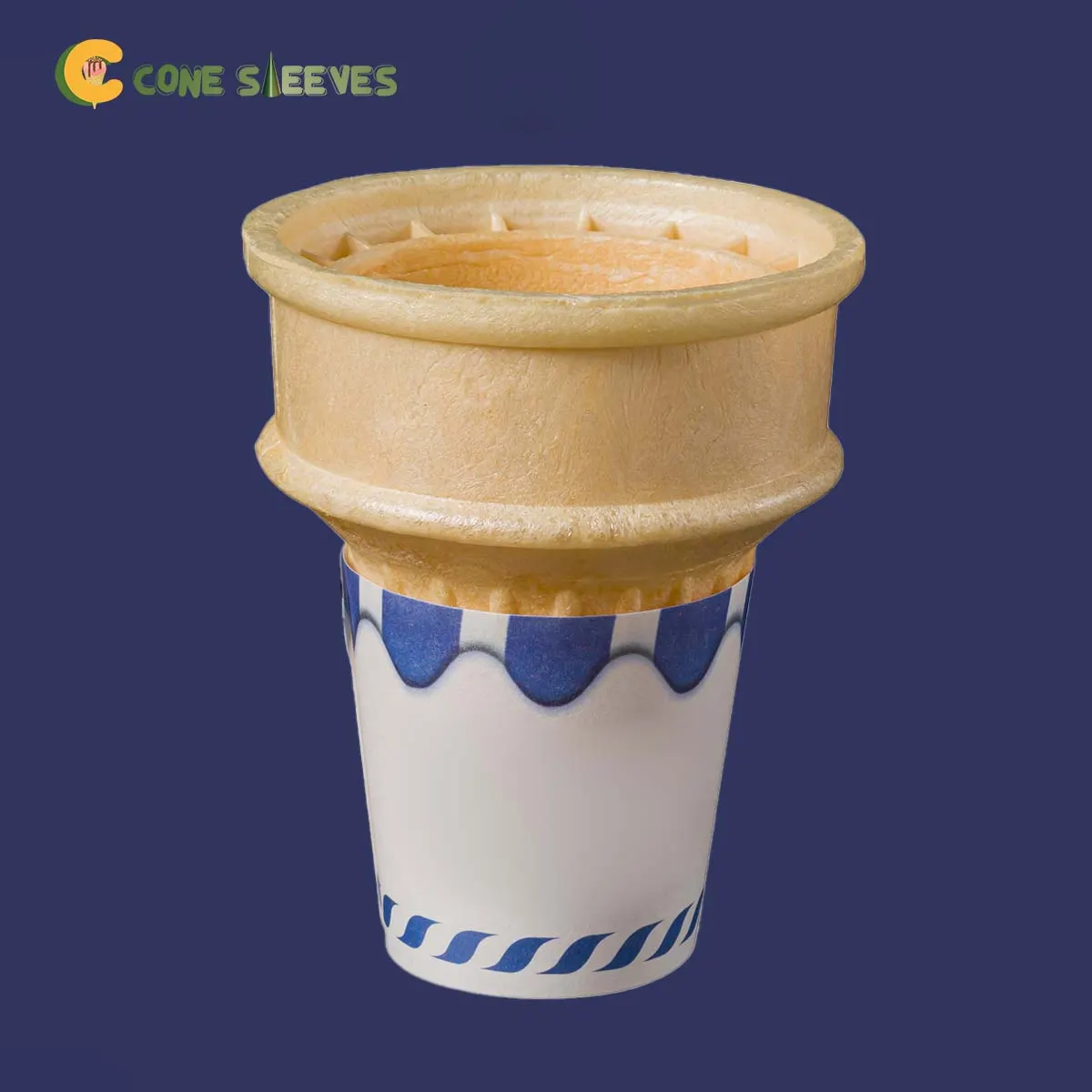 Custom Cake Cone Sleeves printed for a UK food business