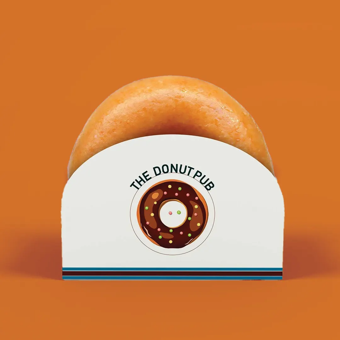 Custom Doughnut Sleeves printed for a UK food business