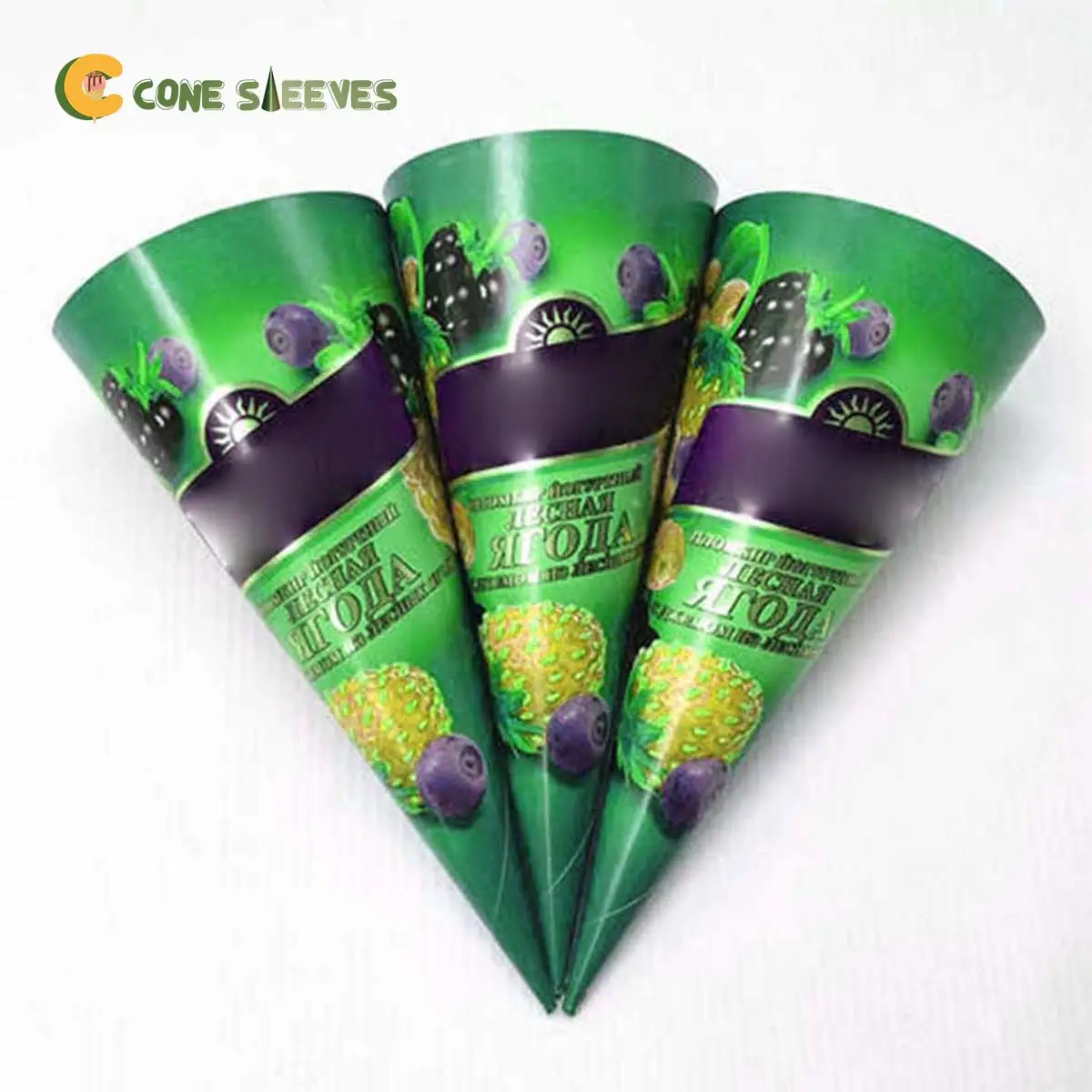 Eco-Friendly Cone Sleeves printed for a UK food business