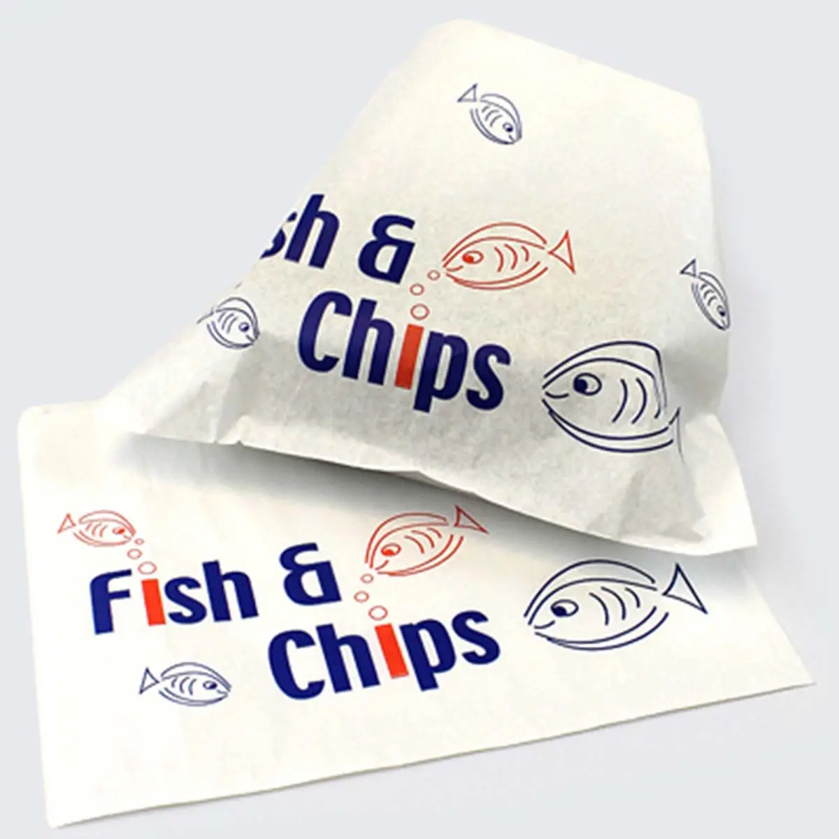 Custom Fish & Chip Paper printed for a UK food business
