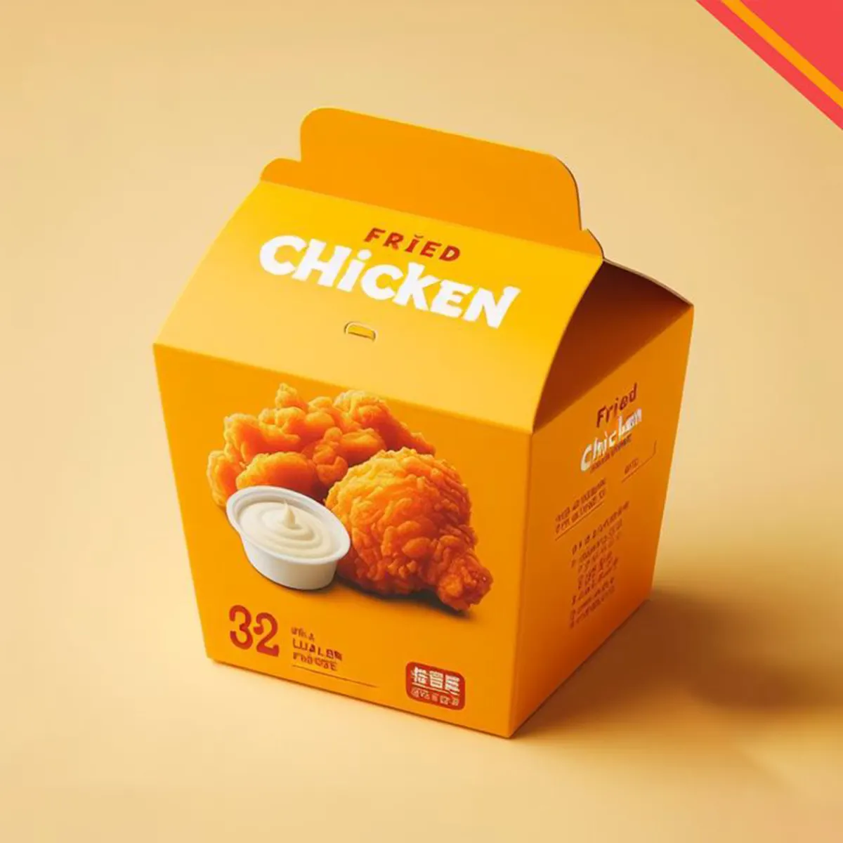 Fried Chicken Packaging printed for a UK food business
