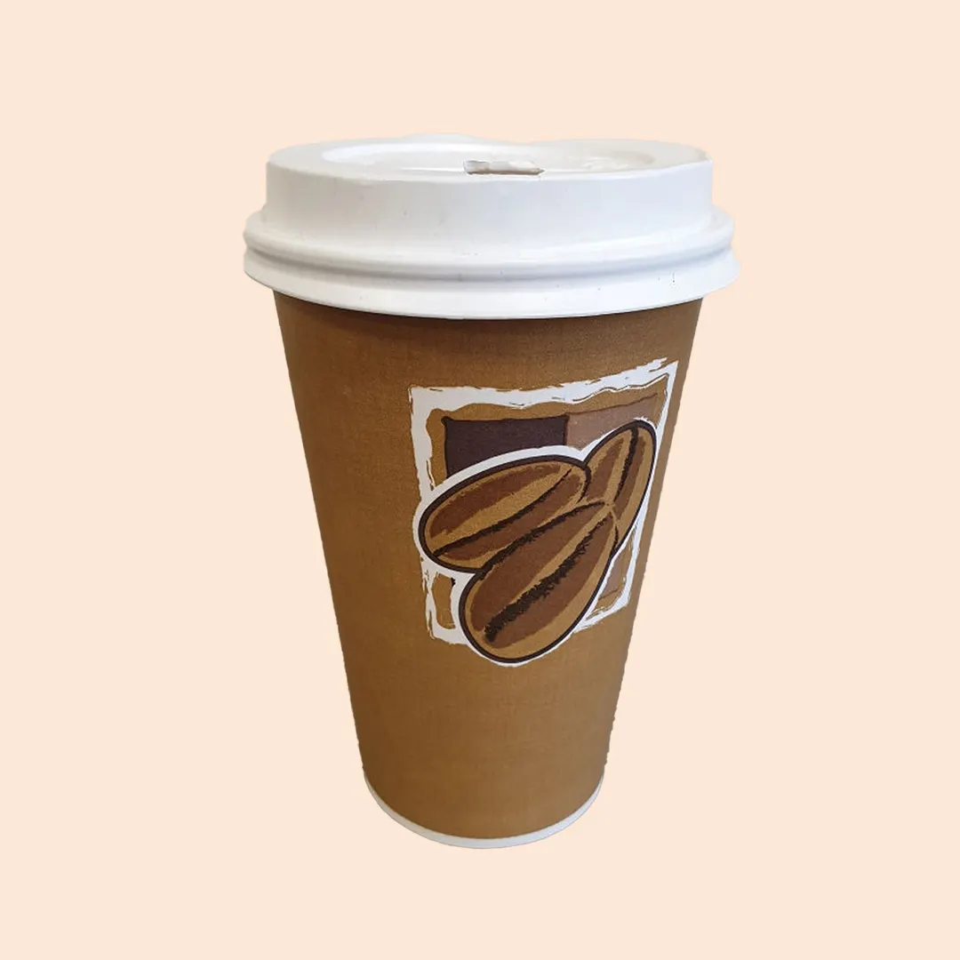 Paper Coffee Cup Lids printed for a UK food business