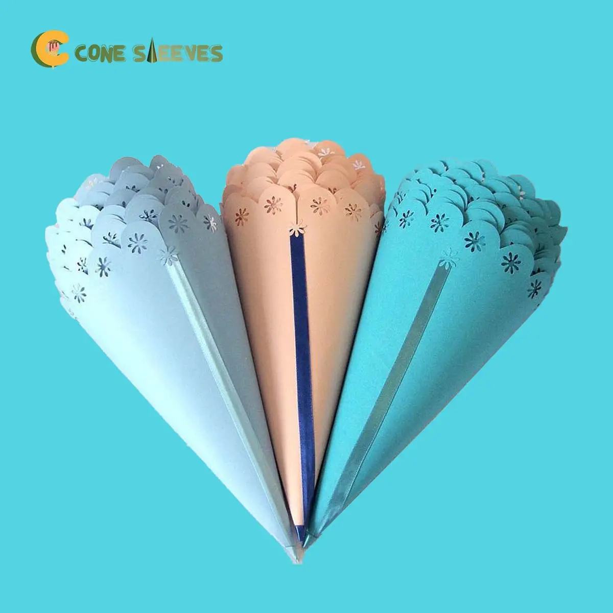 Custom Paper Cone Sleeves printed for a UK food business
