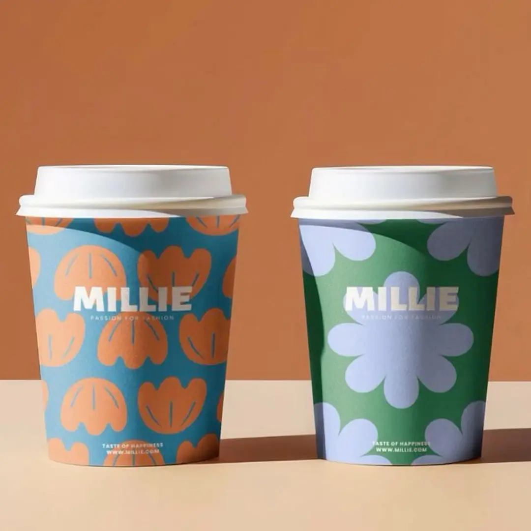 Paper Cup Covers printed for a UK food business