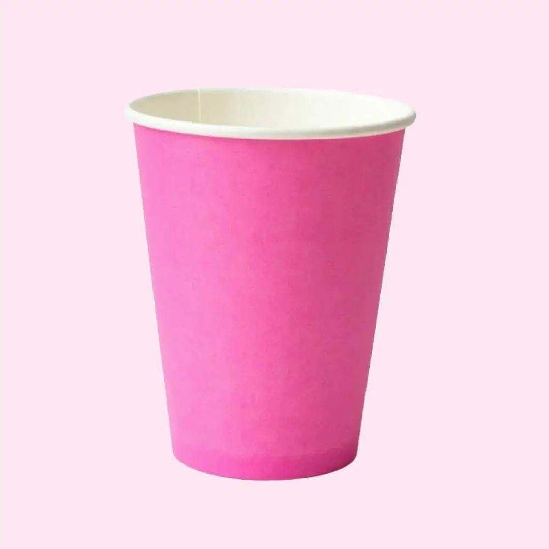 Pink Paper Cups printed for a UK food business