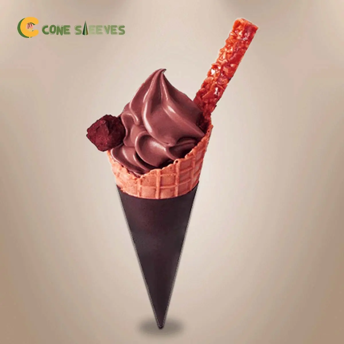 Custom Waffle Cone Sleeves printed for a UK food business