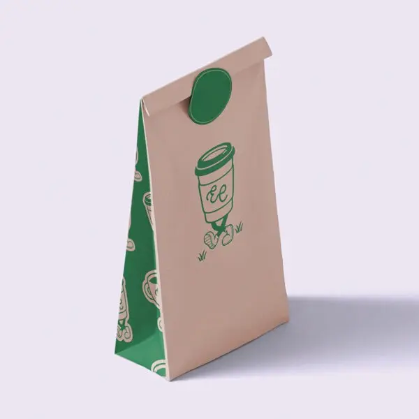 Custom Kraft Food Bags printed for a UK food business
