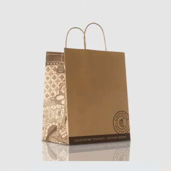 Custom Restaurant Paper Bags printed for a UK food business