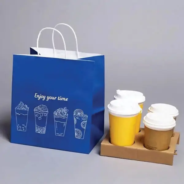 Custom Takeaway Bags printed for a UK food business